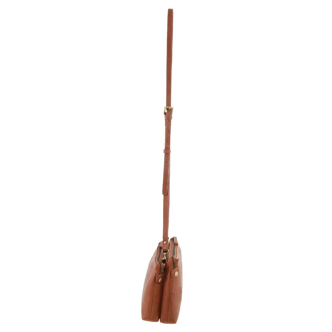 Brown Pierre Cardin Leather Crossbody Bag | 2853-XSVEQ