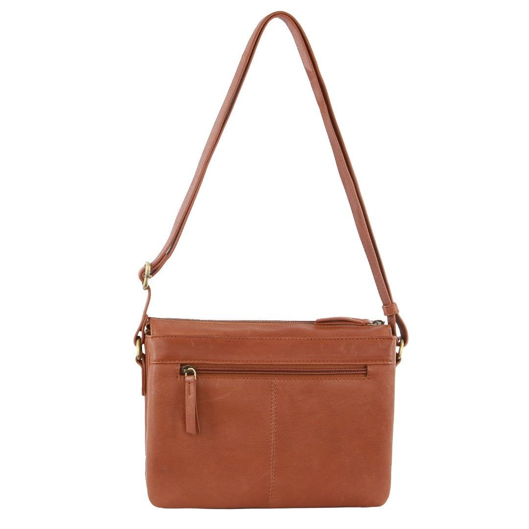 Brown Pierre Cardin Leather Crossbody Bag | 6912-MRZYP