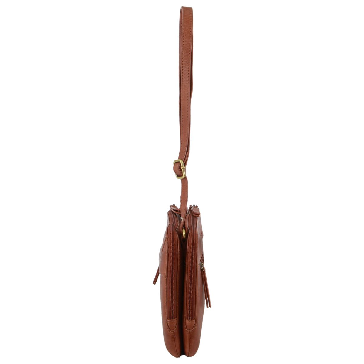 Brown Pierre Cardin Leather Crossbody Bag | 9603-VUMFY