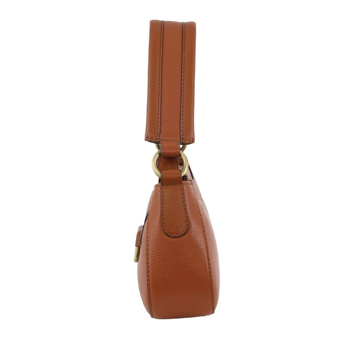 Brown Pierre Cardin Leather Flap Over Bag | 1320-ULSIZ