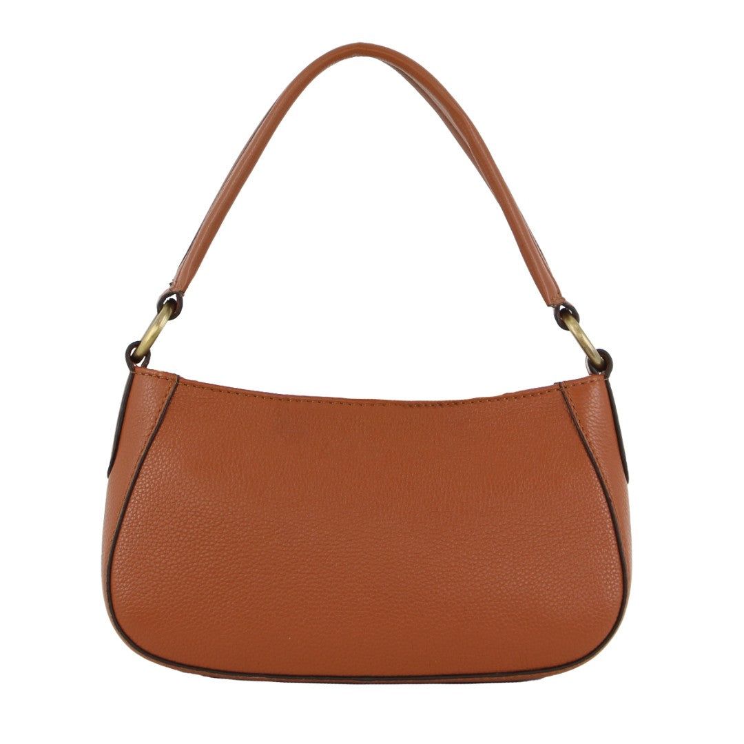 Brown Pierre Cardin Leather Flap Over Bag | 1320-ULSIZ