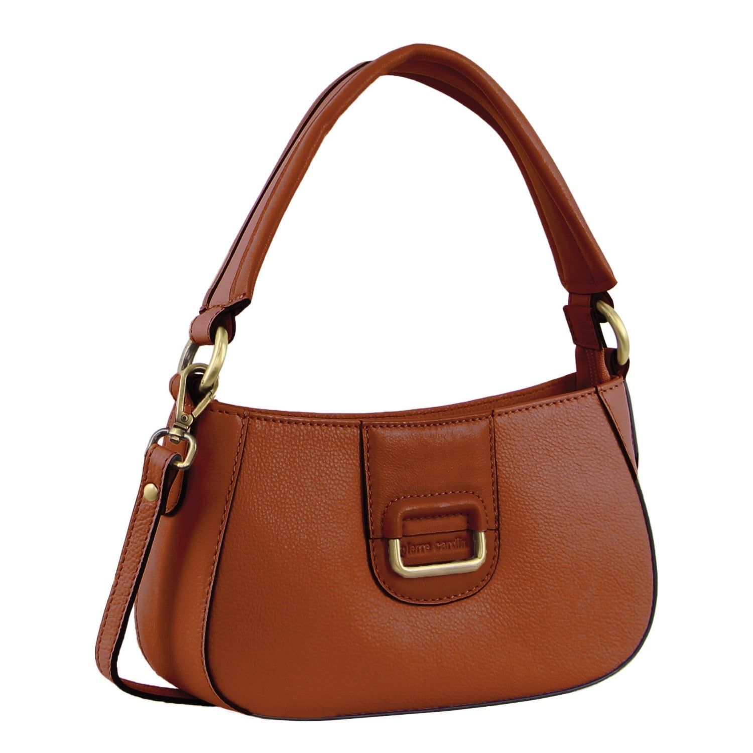 Brown Pierre Cardin Leather Flap Over Bag | 1320-ULSIZ