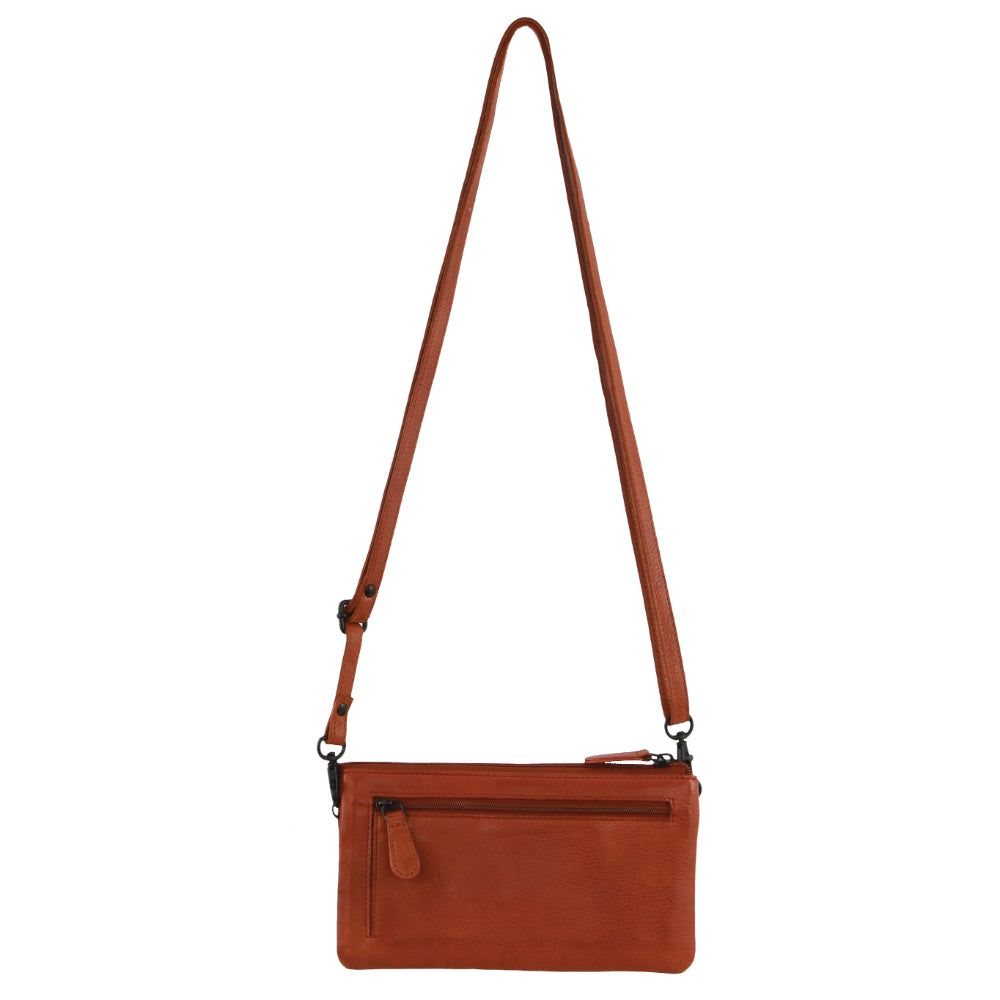 Brown Pierre Cardin Leather Multiway Cross-Body Bag | 3071-MTGAK