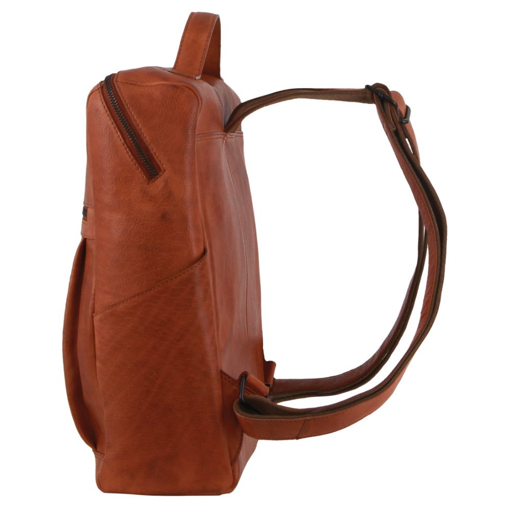 Brown Pierre Cardin Leather Square Backpack | 9825-LQRYD