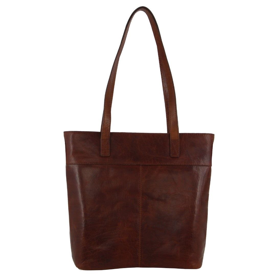 Brown Pierre Cardin Leather Tote Bag | 2395-ELNGC