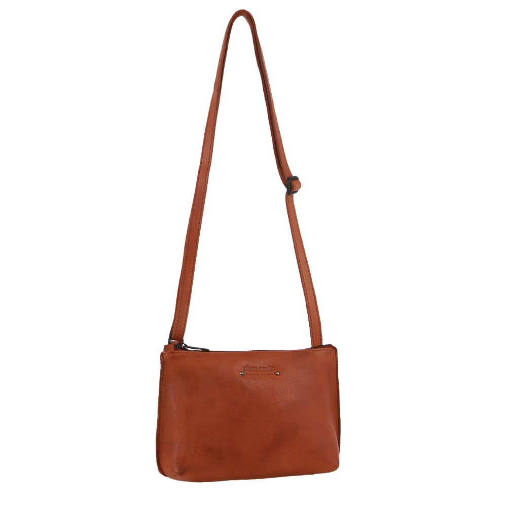 Brown Pierre Cardin Leather Trendy Cross-Body Bag | 0795-NQGBS