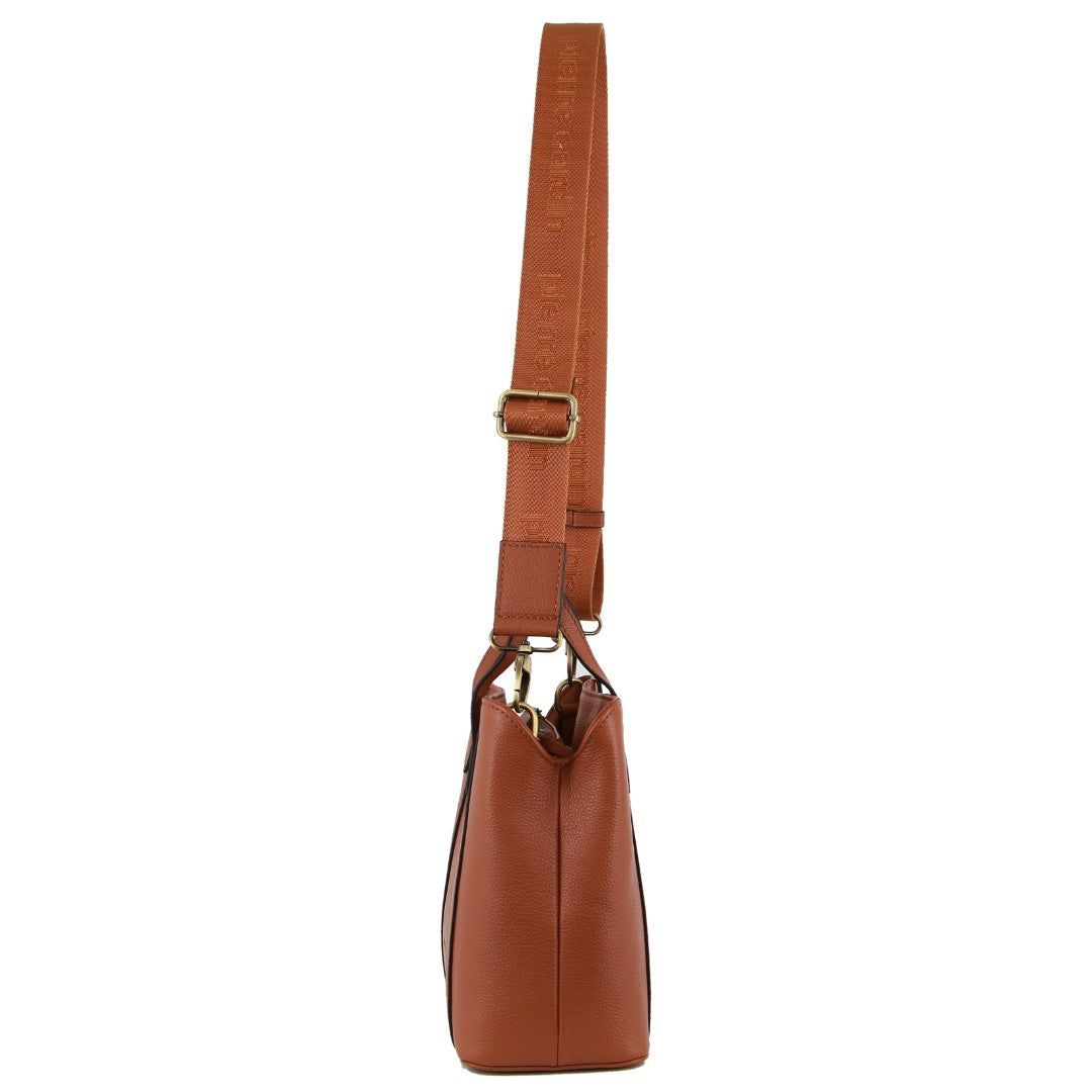 Brown Pierre Cardin Leather Webbing Strap Tote Bag | 7685-MCVDN