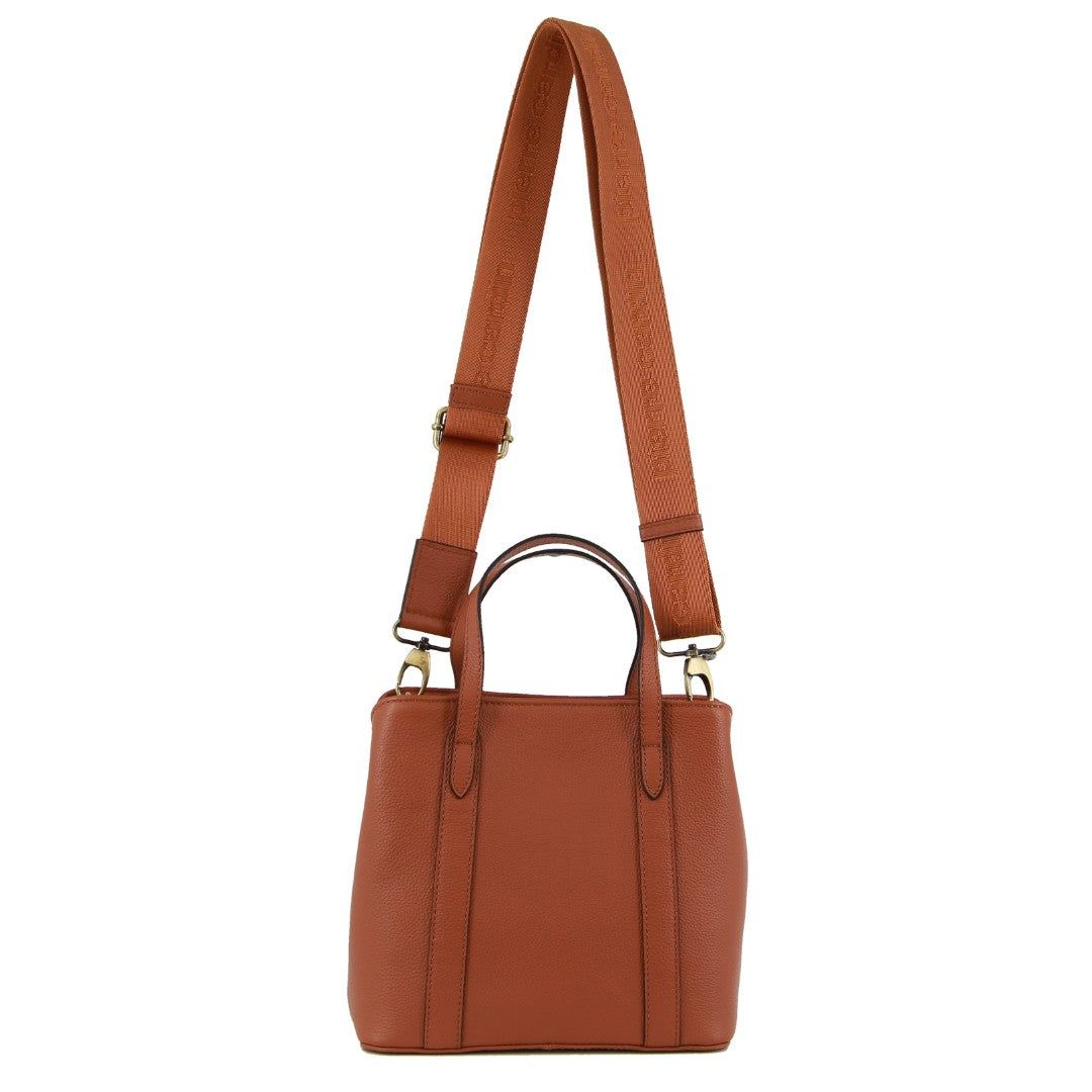 Brown Pierre Cardin Leather Webbing Strap Tote Bag | 7685-MCVDN