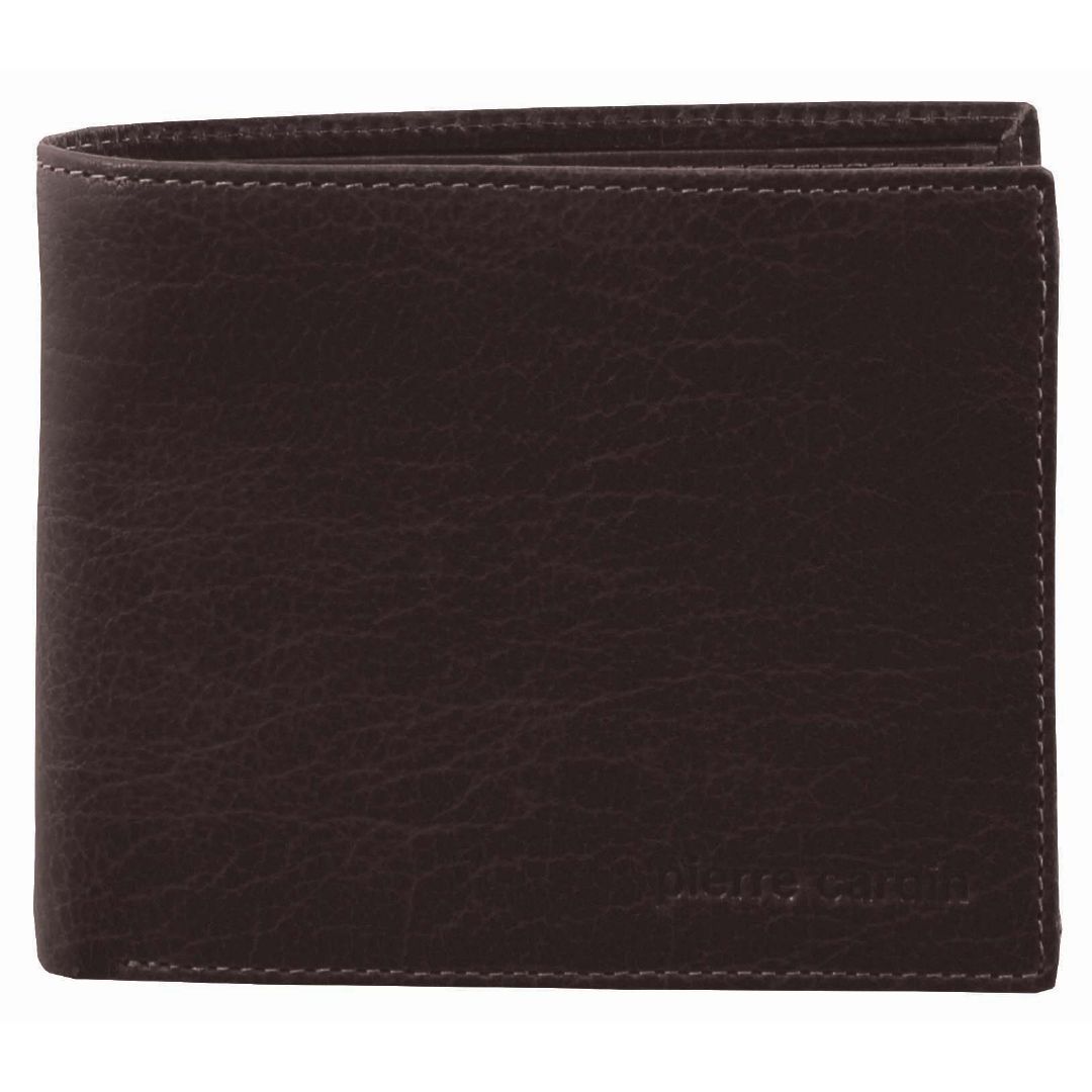 Brown Pierre Cardin Rustic Leather Tri-Fold Wallet | 0287-SRQMW