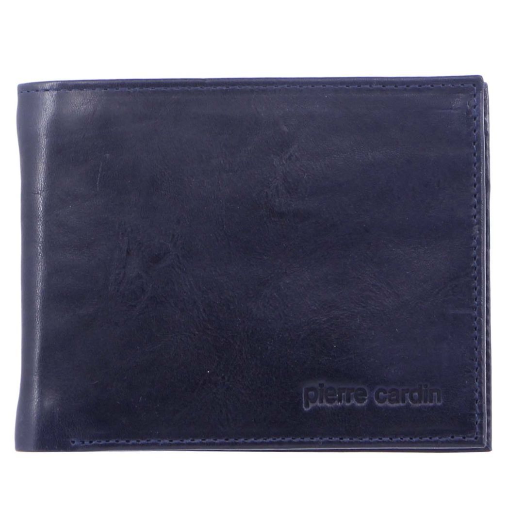 Brown Pierre Cardin Rustic Leather Tri-Fold Wallet | 3786-UPNFQ