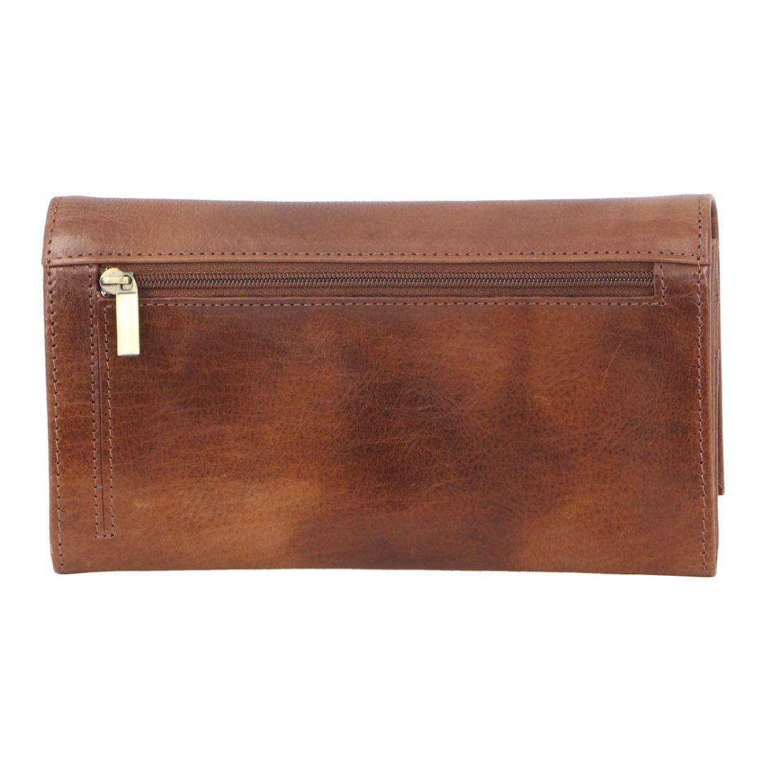 Brown Pierre Cardin Rustic Leather Wallet | 0875-IUCJM