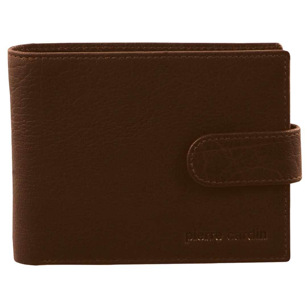 Brown Pierre Cardin Rustic Leather Wallet | 9647-XOKIW