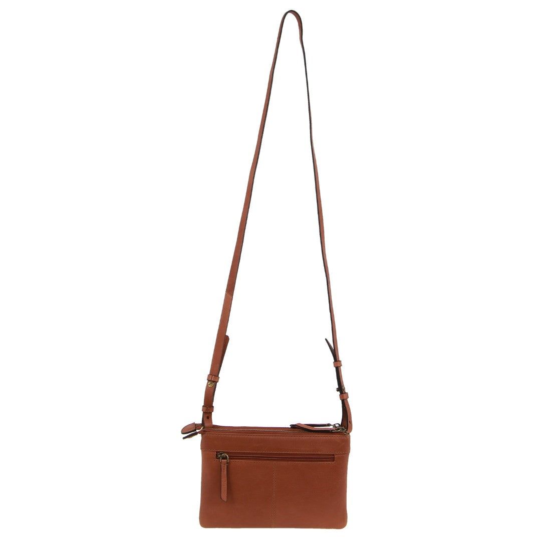 Brown Pierre Cardin leather Pleated-Design Cross-Body Bag | 0598-OQSAE