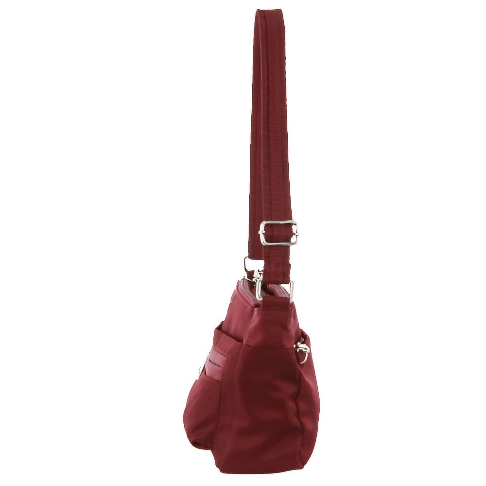 Burgundy Pierre Cardin Anti-Theft Cross-Body Bag | 2517-DZWTY