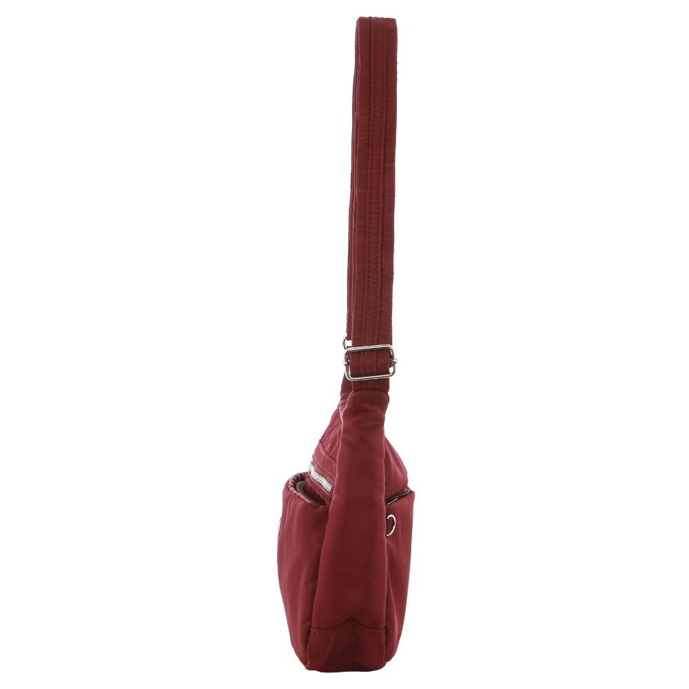 Burgundy Pierre Cardin Anti-Theft Cross Body Bag | 4578-TARXI