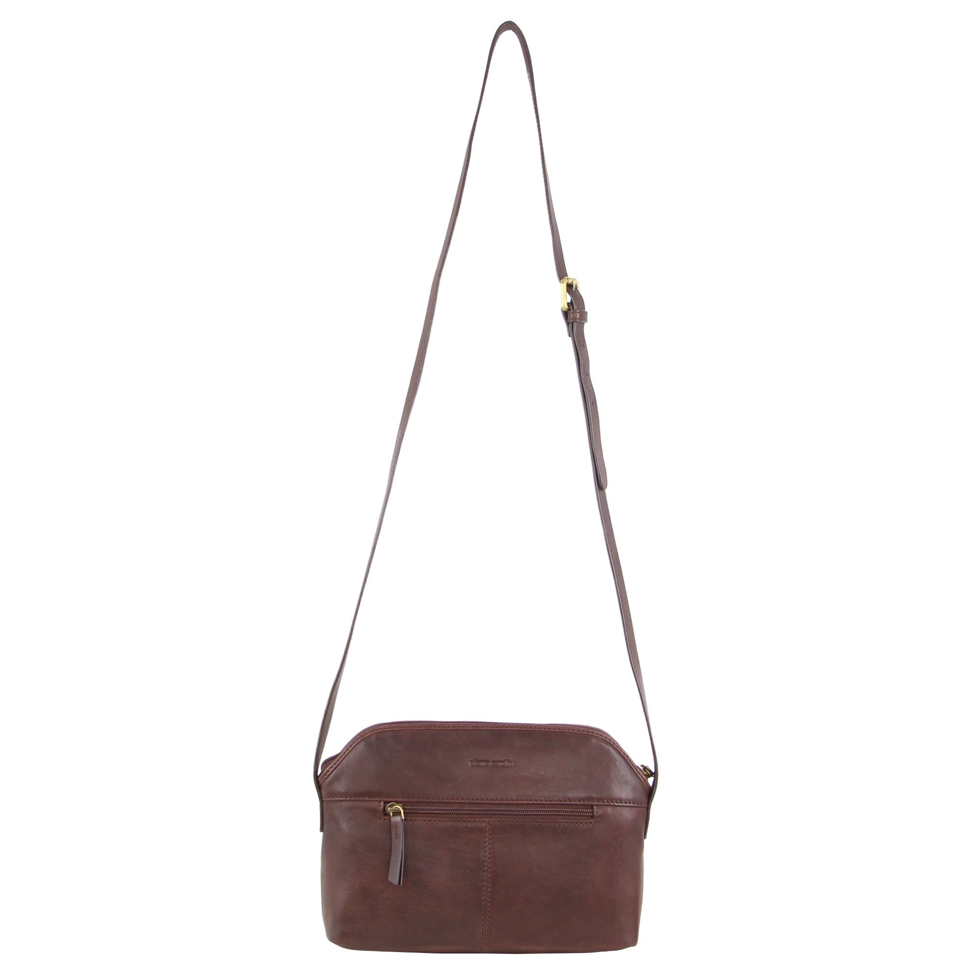 Burgundy Pierre Cardin Woven Embossed Leather Cross-Body Bag | 8594-IPVRE