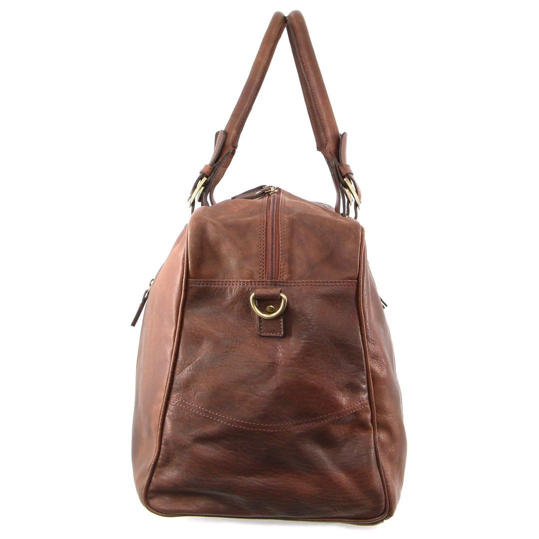 Chocolate Pierre Cardin Rustic Leather Business Overnight Bag | 9803-JYSCZ