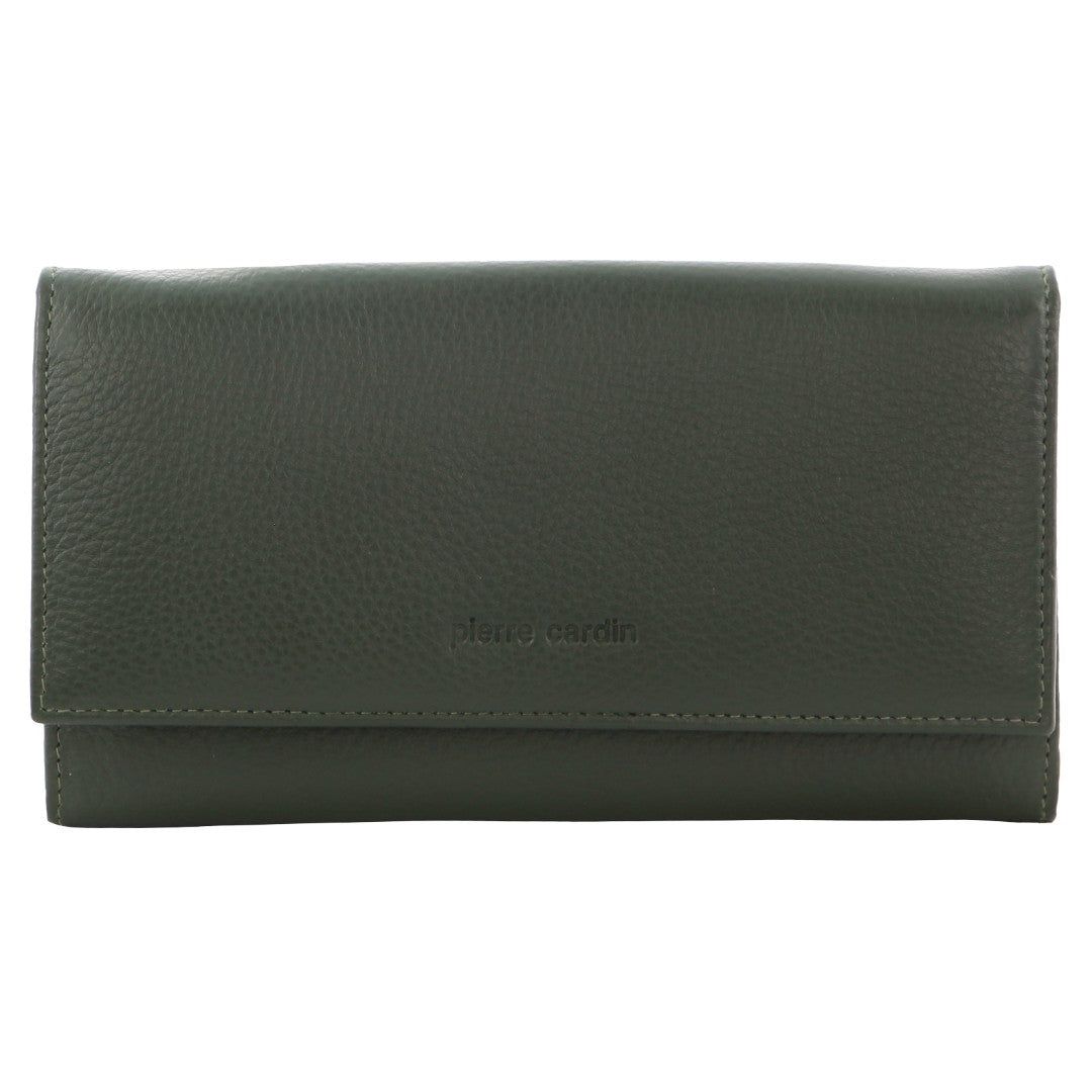 GrapeLeaf Pierre Cardin Rustic Leather Wallet | 8479-GDFAM