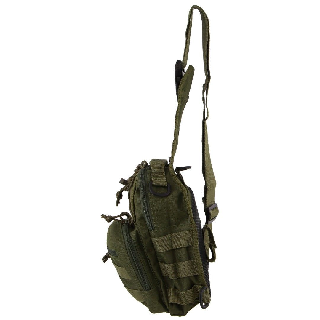 Green Pierre Cardin Cross Body Sling Bag Tactical Rucksack Shoulder Chest Messenger Bag | 2138-BDJSG