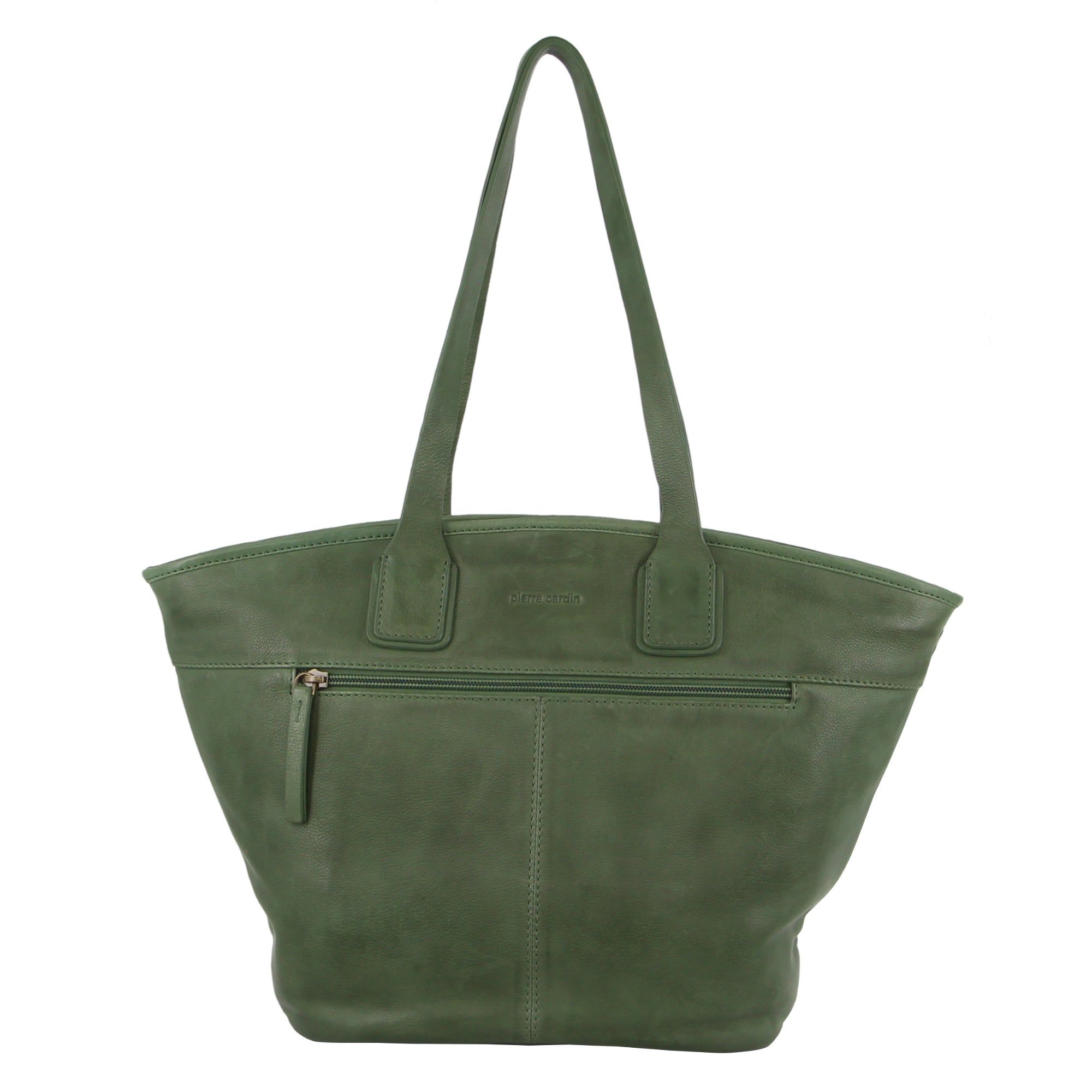 Green Pierre Cardin Woven Embossed Leather Shoulder Bag | 2734-IQYHA