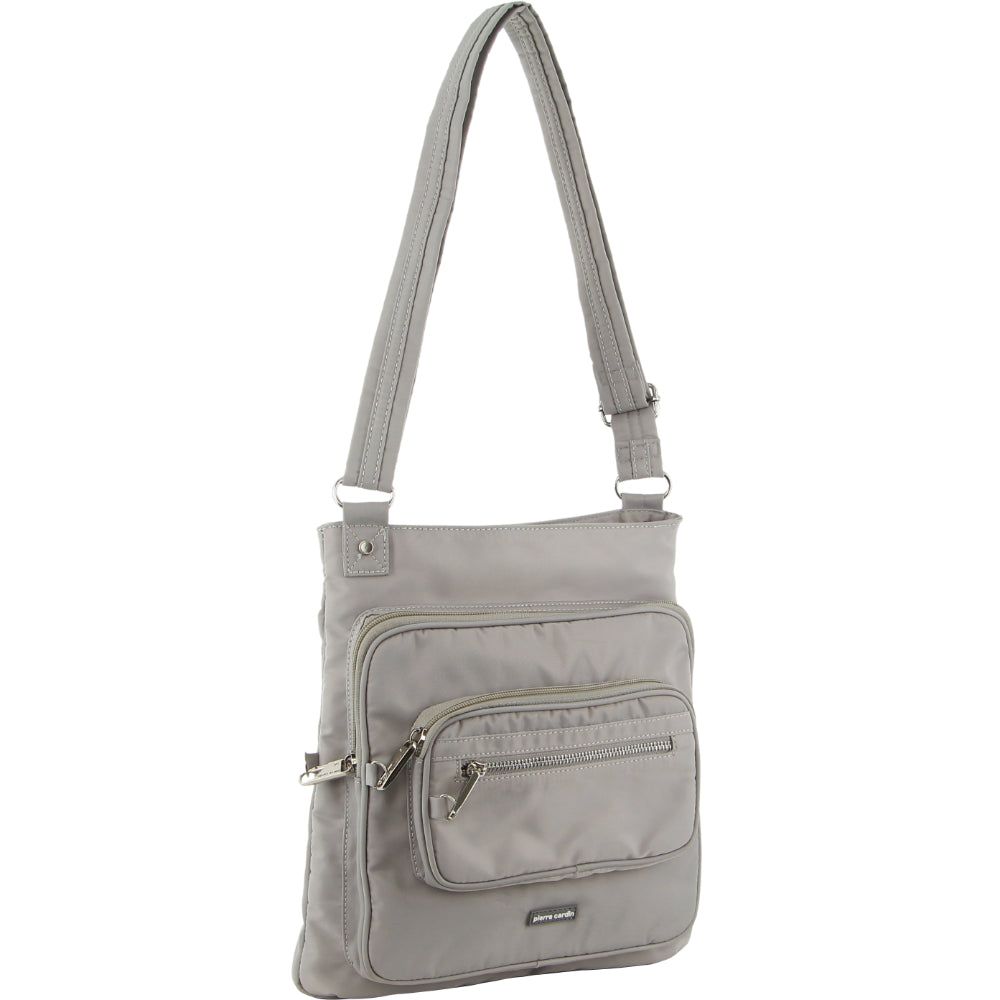 Grey Brown Pierre Cardin Anti-Theft Cross Body Bag | 8396-PJMNA