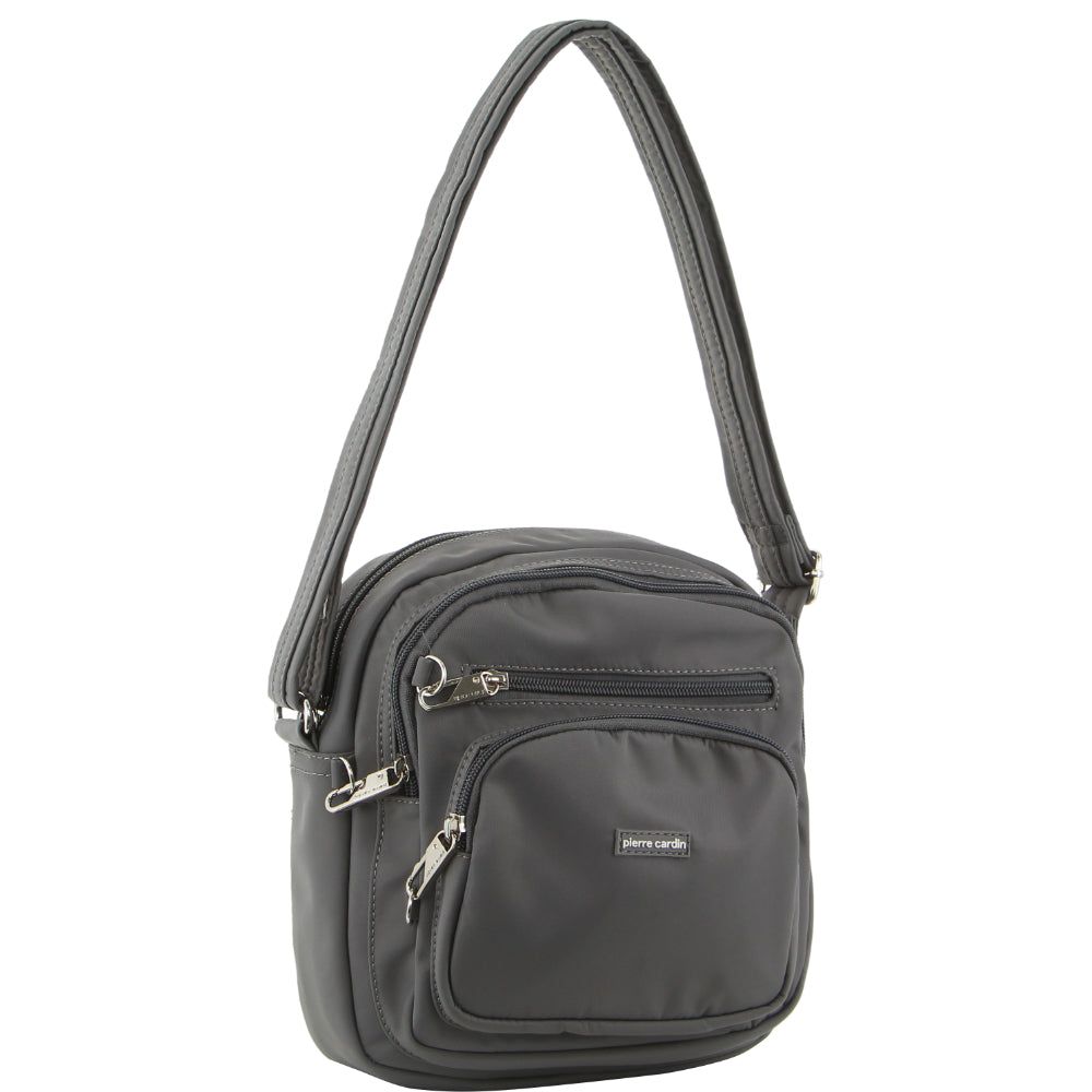 Grey Pierre Cardin Anti-Theft Cross Body Bag | 1342-VFMAC