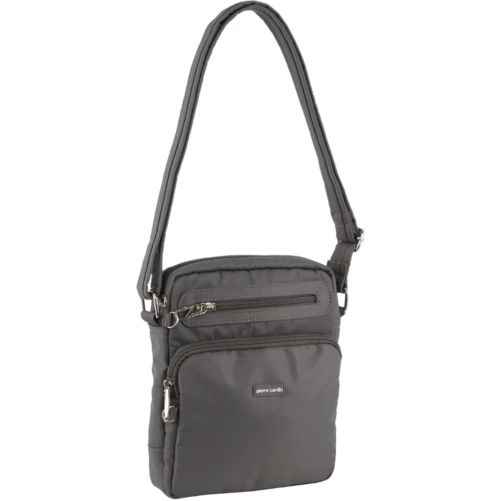 Grey Pierre Cardin Anti-Theft Cross Body Bag | 4197-NIPOA