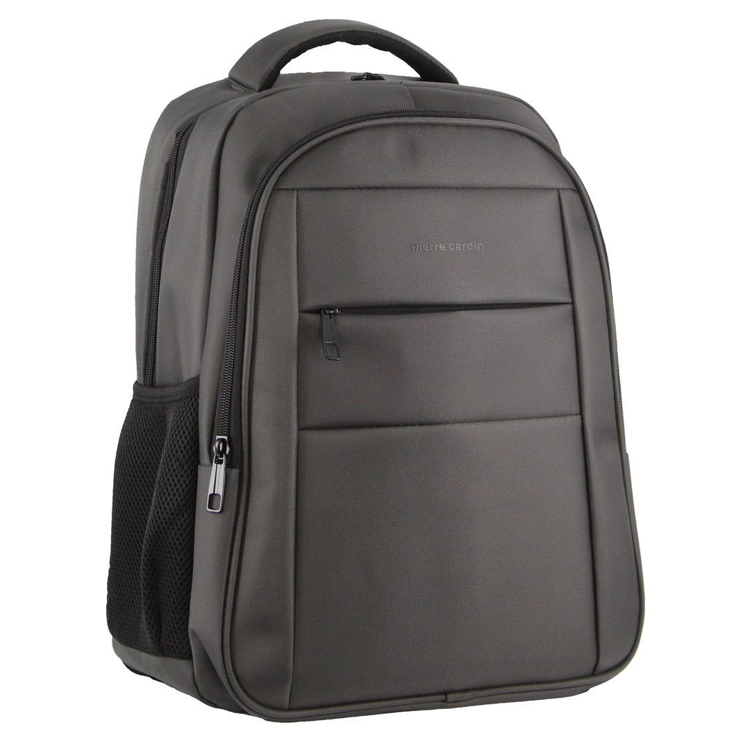 Grey Pierre Cardin Travel & Business Backpack with Built-in USB Port | 2689-QKGLH