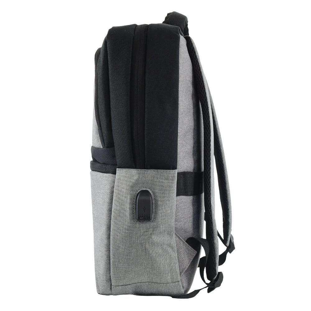 Grey Pierre Cardin Travel & Business Backpack with Built-in USB Port | 0692-IQFWS