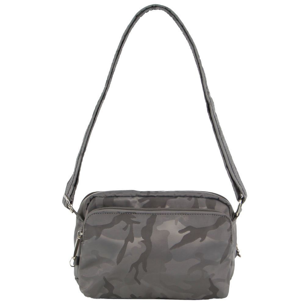 Grey / Camo Pierre Cardin Anti-Theft Cross Body Bag | 2967-UJBOW