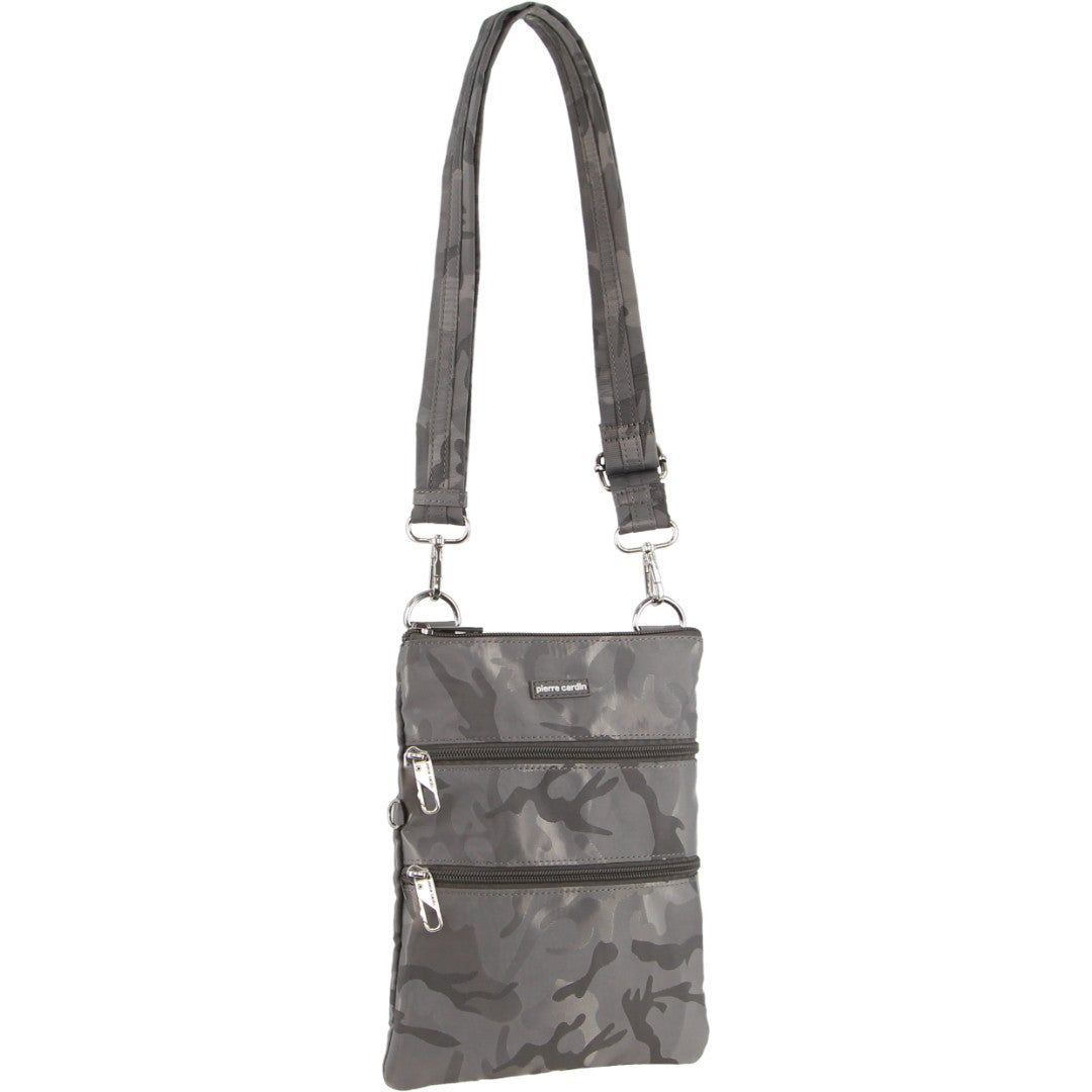 Grey / Camo Pierre Cardin Anti-Theft Cross Body Bag | 8273-OAZUT