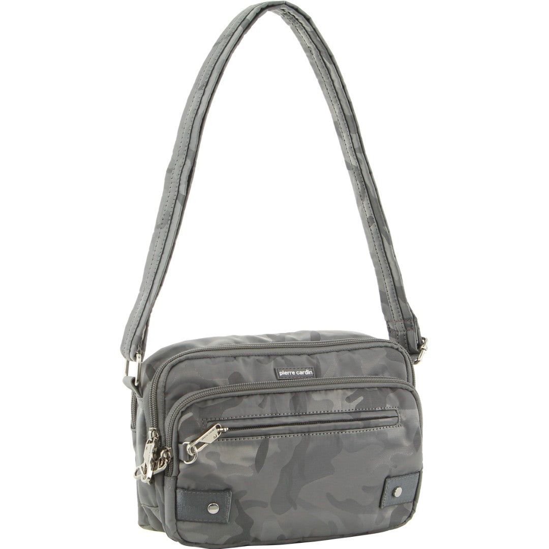 Grey / Camo Pierre Cardin Anti-Theft Cross Body Bag | 5193-QJRCH