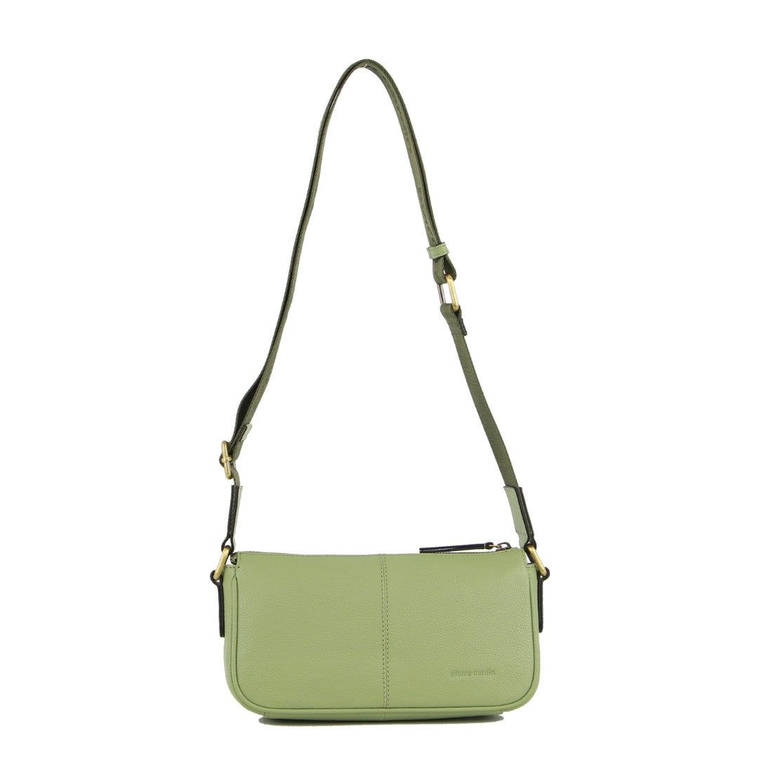 Jade Pierre Cardin Leather Cross-Body Bag | 2397-OUTZV