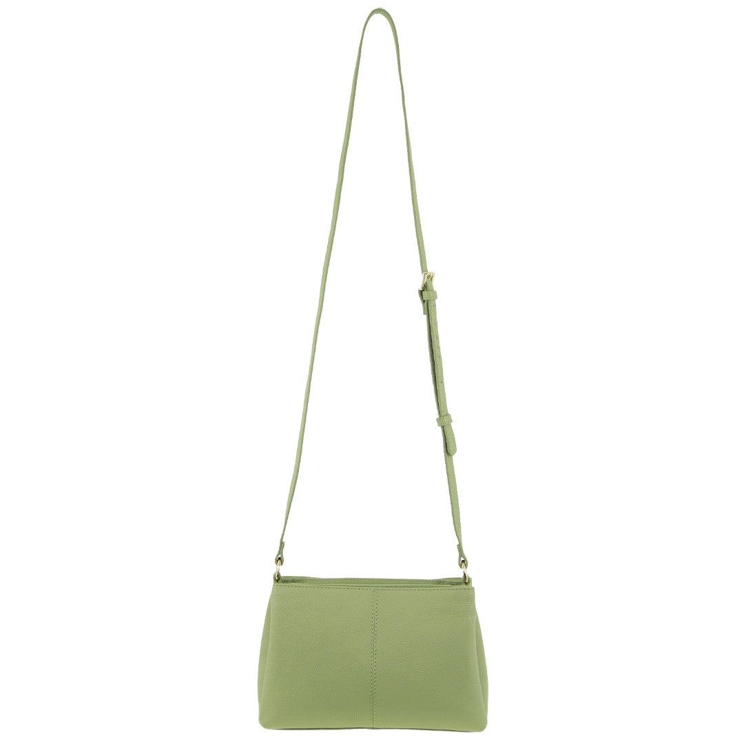 Jade Pierre Cardin Leather Crossbody Bag | 8756-JVRNT