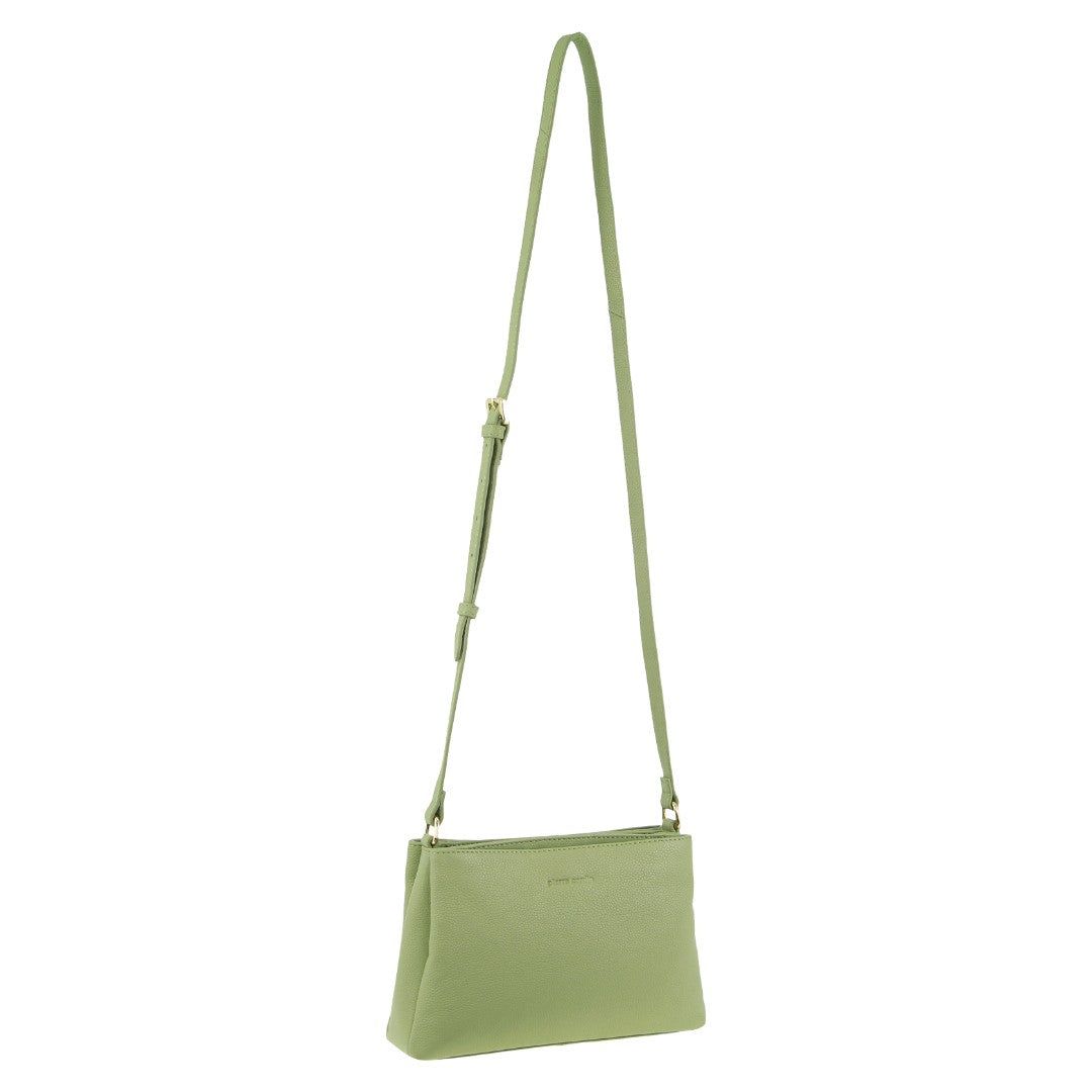 Jade Pierre Cardin Leather Crossbody Bag | 8756-JVRNT