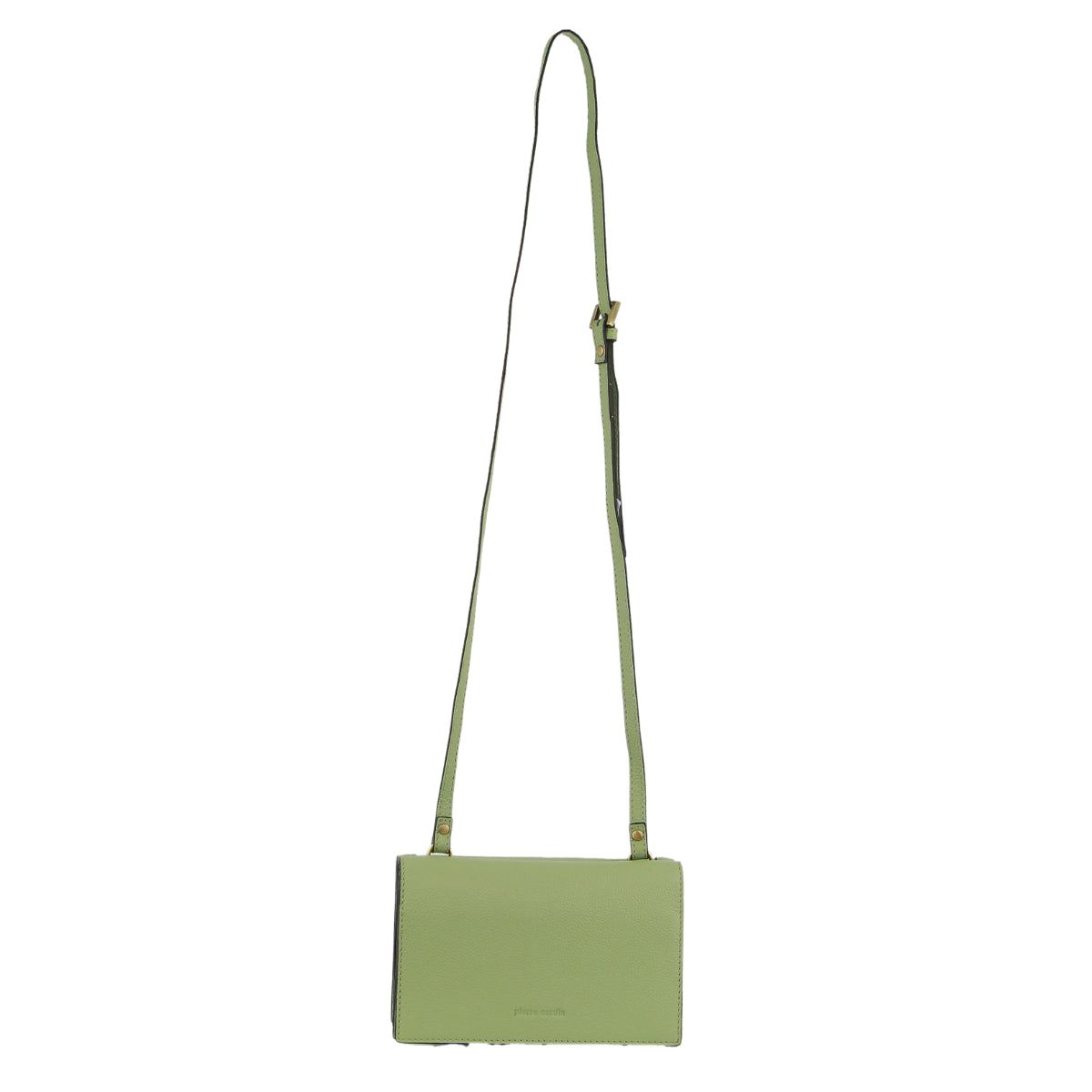 Jade Pierre Cardin Leather Flap Over Cross-Body Bag | 1237-NULYR