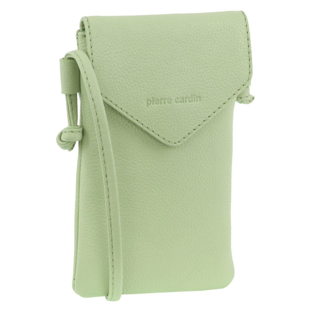 Jade Pierre Cardin Leather Phone Bag | 8536-ZINXW