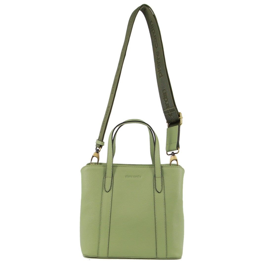 Jade Pierre Cardin Leather Webbing Strap Tote Bag | 0637-WZCNR