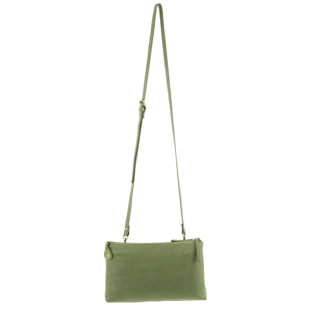 Leaf Pierre Cardin Leather Crossbody Bag | 3497-OXFMB