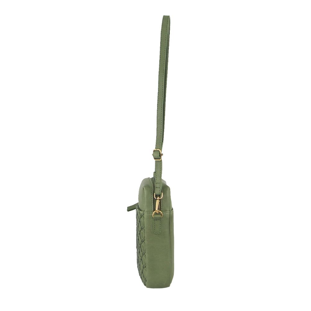 Leaf Pierre Cardin Leather Embossed Phone Crossbody Bag | 3467-LQKWA