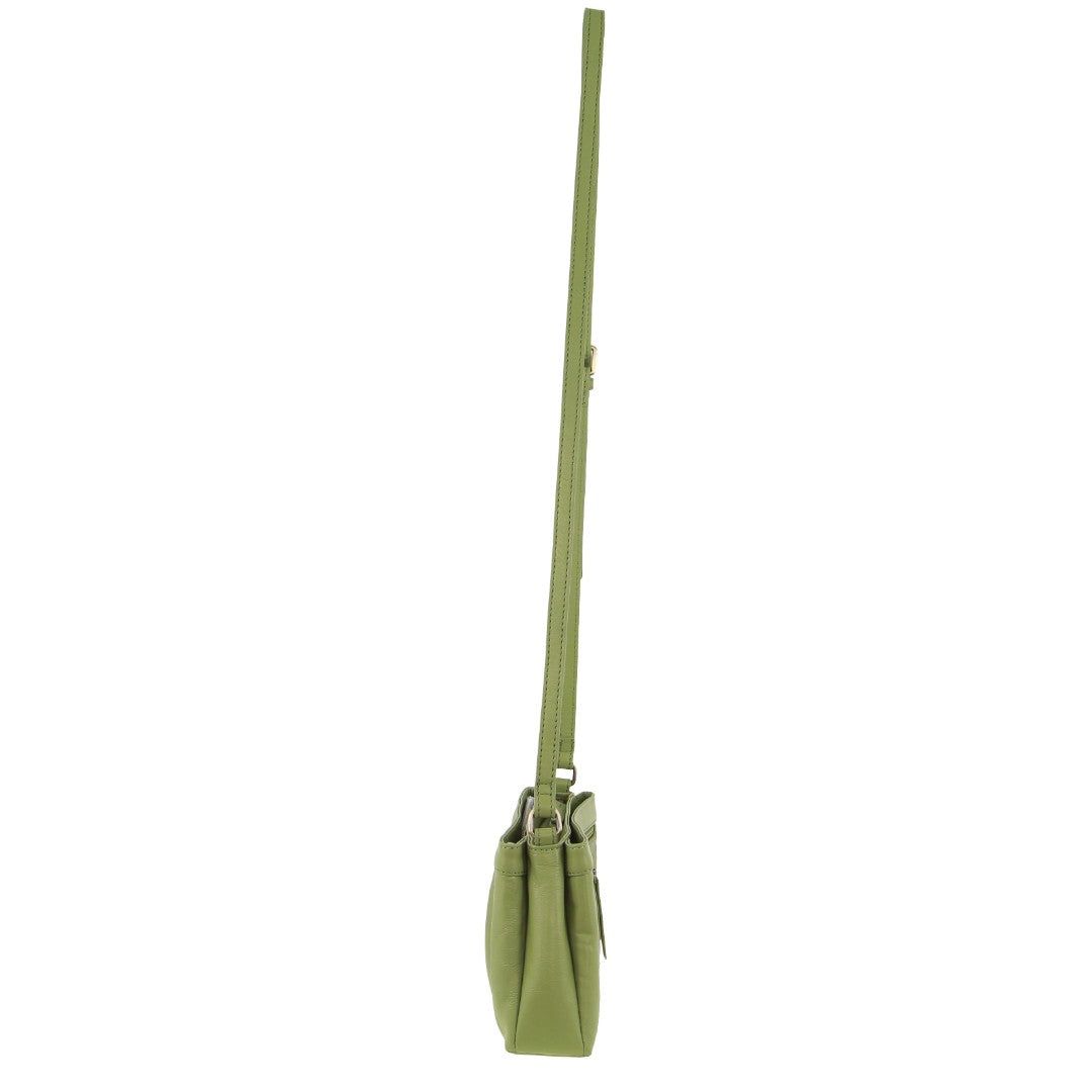 Leaf Pierre Cardin Leather Pleated Design Crossbody Bag | 7012-LORFP