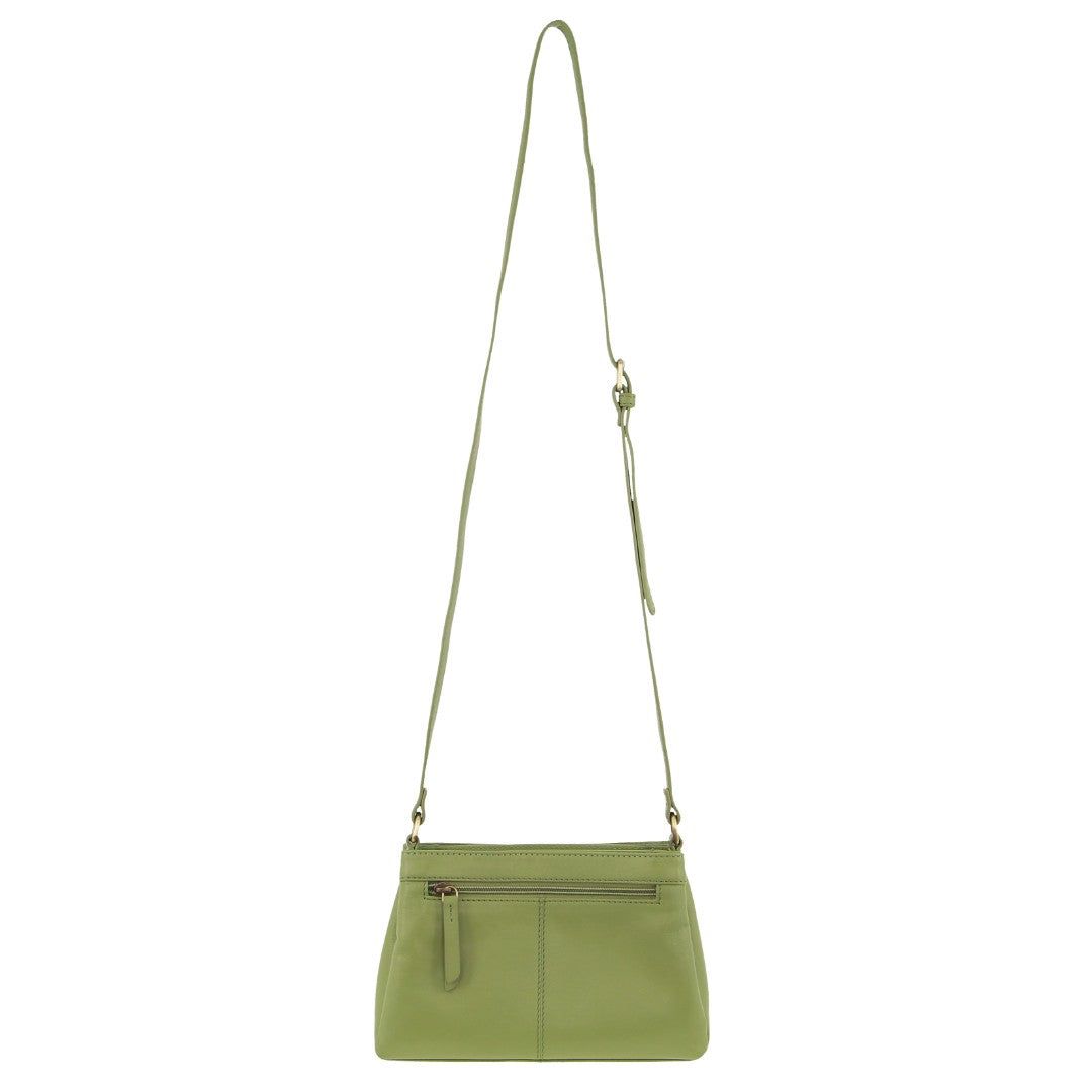 Leaf Pierre Cardin Leather Pleated Design Crossbody Bag | 7012-LORFP