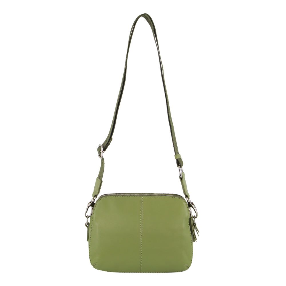 Leaf Pierre Cardin Webbing Strap Leather Crossbody Bag | 3652-DBMHS