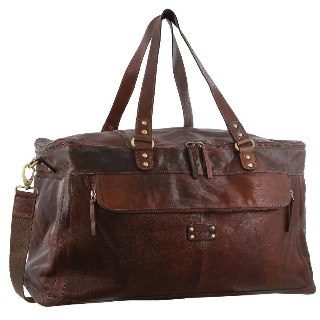 Legend Pierre Cardin Burnished Leather Multi-Compartment Overnight Bag | 0486-WPTFD