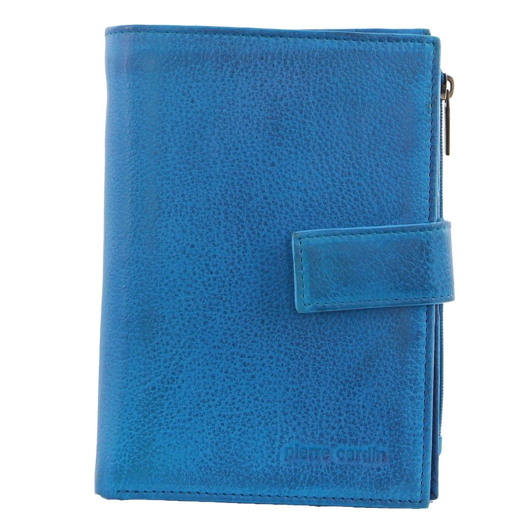 Light Turquoise Pierre Cardin Italian Leather Tab Wallet | 2835-WYCNO