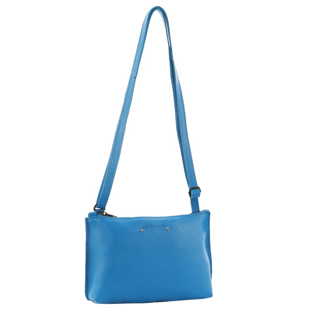 Light Turquoise Pierre Cardin Leather Trendy Cross-Body Bag | 3246-OMSVK