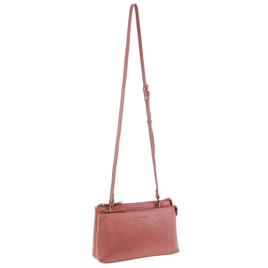 Marsala Pierre Cardin Leather Crossbody Bag | 1796-WVONZ