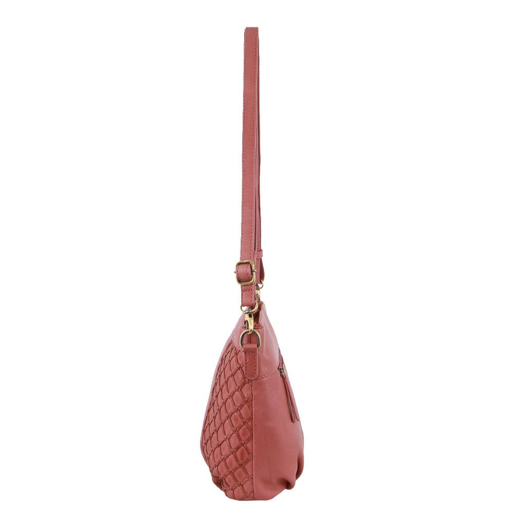 Marsala Pierre Cardin Leather Embossed Crossbody Bag | 0497-ISRDK