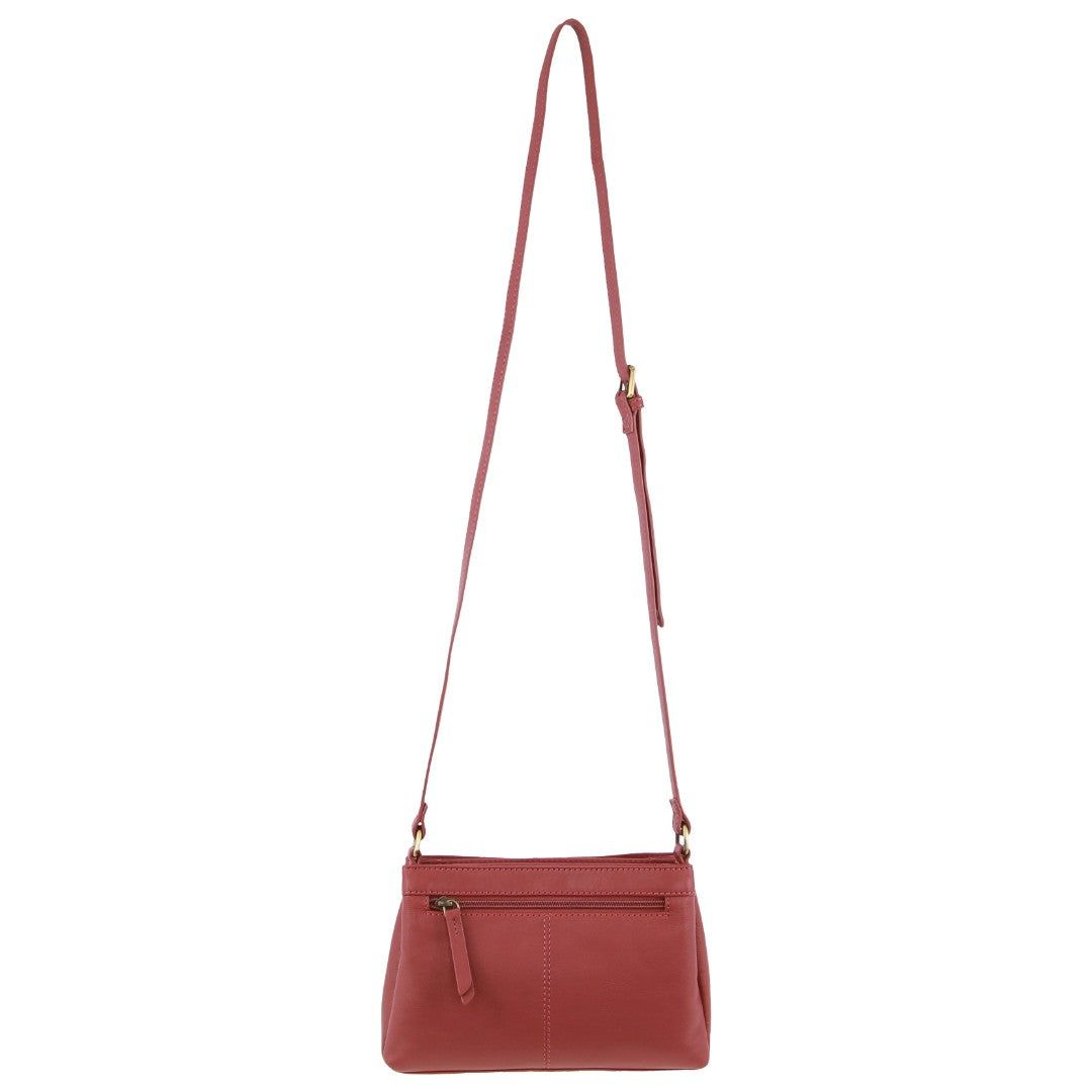 Marsala Pierre Cardin Leather Pleated Design Crossbody Bag | 6093-OKYJN