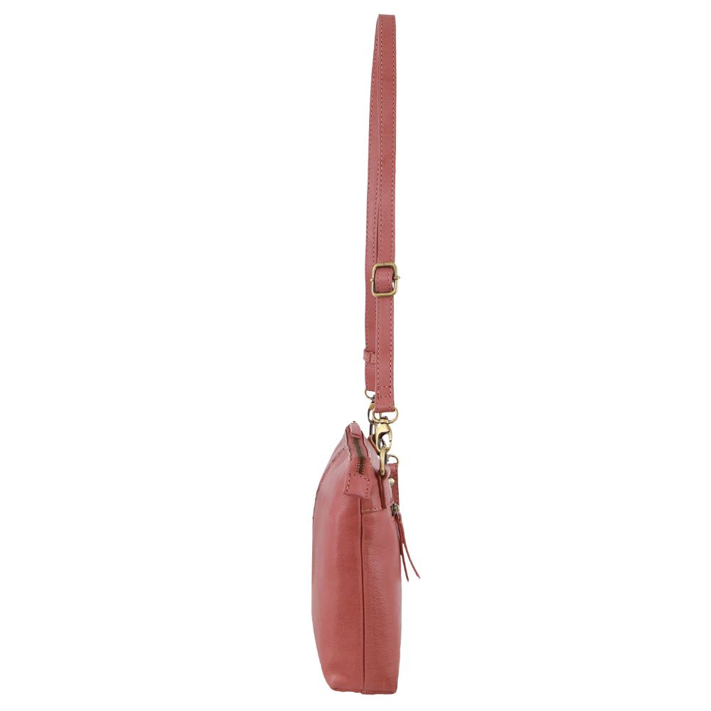 Marsala Pierre Cardin Leather Wristlet Crossbody Bag | 1245-HZGWO